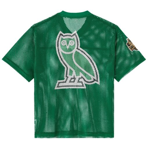 Boston Celtics OVO x NBA Mesh Football Fashion Jersey – Green, Limited Replica Fan Edition