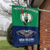 Boston vs New Orleans House Divided Flag, NBA House Divided Flag 1 Boston vs New Orleans House Divided Flag, NBA House Divided Flag