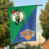 Boston vs New York House Divided Flag, NBA House Divided Flag