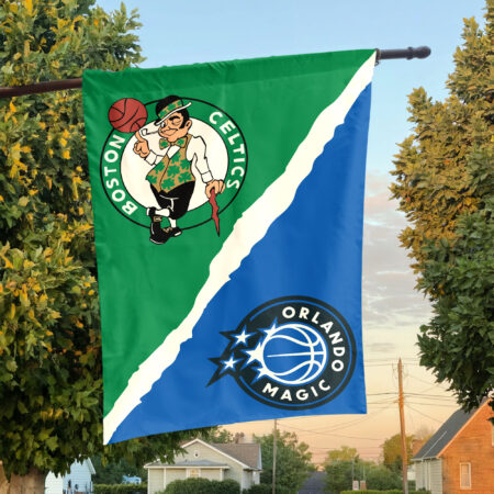Boston vs Orlando House Divided Flag, NBA House Divided Flag Boston vs Orlando House Divided Flag, NBA House Divided Flag