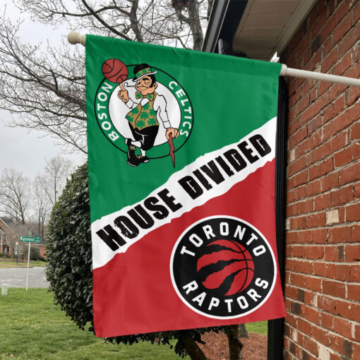 Boston vs Toronto House Divided Flag, NBA House Divided Flag Boston vs Toronto House Divided Flag, NBA House Divided Flag