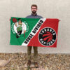 Boston vs Toronto House Divided Flag, NBA House Divided Flag 2 Boston vs Toronto House Divided Flag, NBA House Divided Flag