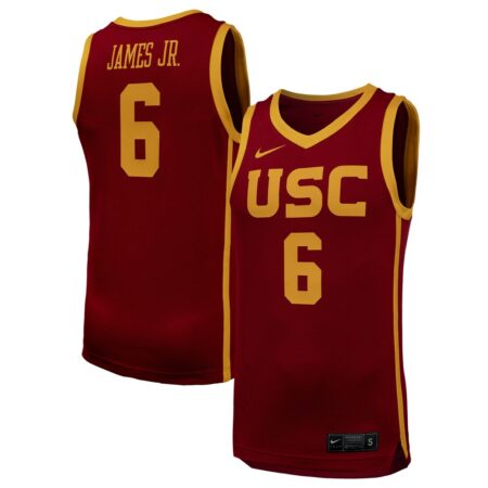 Bronny James USC Trojans Nike Replica Basketball Jersey – Cardinal, Limited Replica Fan Edition