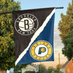 Brooklyn vs Indiana House Divided Flag, NBA House Divided Flag