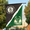 Brooklyn vs Milwaukee House Divided Flag, NBA House Divided Flag