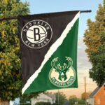Brooklyn vs Milwaukee House Divided Flag, NBA House Divided Flag