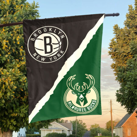 Brooklyn vs Milwaukee House Divided Flag, NBA House Divided Flag