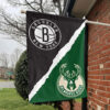 Brooklyn vs Milwaukee House Divided Flag, NBA House Divided Flag