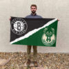 Brooklyn vs Milwaukee House Divided Flag, NBA House Divided Flag