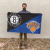 Brooklyn vs New York House Divided Flag, NBA House Divided Flag 2 Brooklyn vs New York House Divided Flag, NBA House Divided Flag