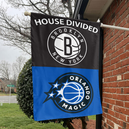 Brooklyn vs Orlando House Divided Flag, NBA House Divided Flag Brooklyn vs Orlando House Divided Flag, NBA House Divided Flag