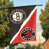 Brooklyn vs Toronto House Divided Flag, NBA House Divided Flag 1 Brooklyn vs Toronto House Divided Flag, NBA House Divided Flag