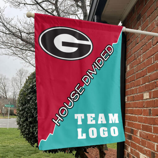 Bulldogs vs Custom Team House Divided Flag, College Custom Flag Bulldogs vs Custom Team House Divided Flag, College Custom Flag