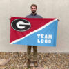 Bulldogs vs Custom Team House Divided Flag, Custom College Flag 2 Bulldogs vs Custom Team House Divided Flag, Custom College Flag