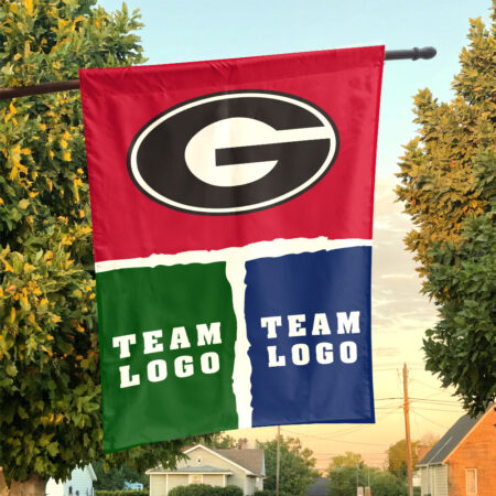 Bulldogs vs Custom Team House Divided Flag, Custom Game Day Flag Bulldogs vs Custom Team House Divided Flag, Custom Game Day Flag