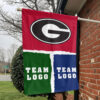 Bulldogs vs Custom Team House Divided Flag, Custom Game Day Flag