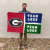 Bulldogs vs Custom Team House Divided Flag, Custom Game Day Flag
