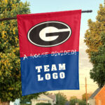 Bulldogs vs Custom Team House Divided Flag, Custom House Flag