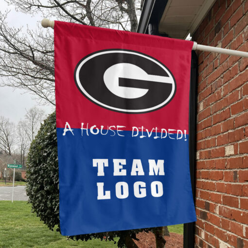Bulldogs vs Custom Team House Divided Flag, Custom House Flag Bulldogs vs Custom Team House Divided Flag, Custom House Flag