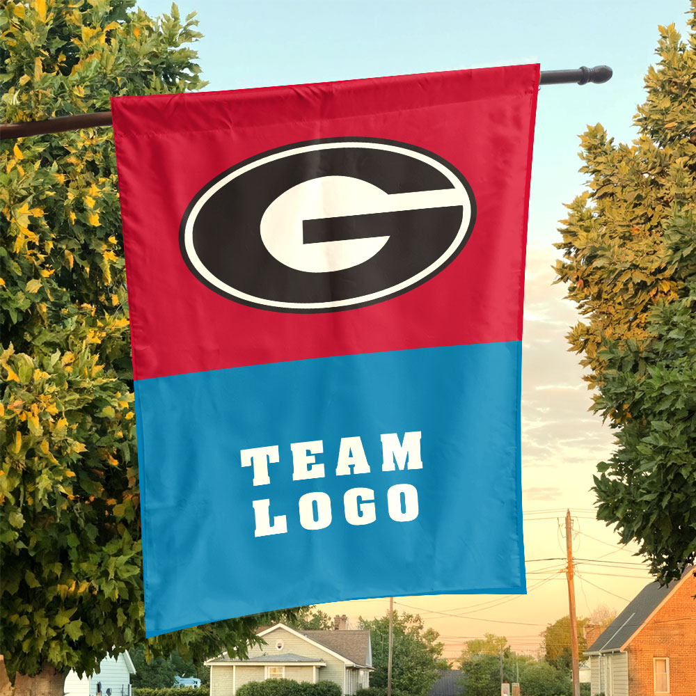 Bulldogs vs Custom Team House Divided Flag, Custom NCAA Flag Bulldogs vs Custom Team House Divided Flag, Custom NCAA Flag