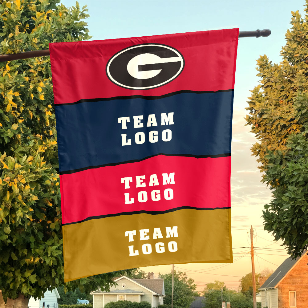 Bulldogs vs Custom Team House Divided Flag, Custom Rival Flag Bulldogs vs Custom Team House Divided Flag, Custom Rival Flag