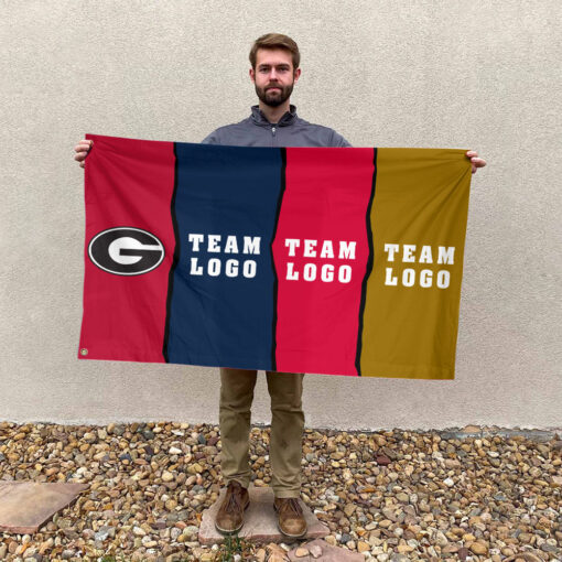 Bulldogs vs Custom Team House Divided Flag, Custom Rival Flag Bulldogs vs Custom Team House Divided Flag, Custom Rival Flag