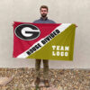 Bulldogs vs Custom Team House Divided Flag, Custom Rivalry Flag 2 Bulldogs vs Custom Team House Divided Flag, Custom Rivalry Flag