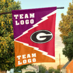 Bulldogs vs Custom Team House Divided Flag, Custom Spirit Flag