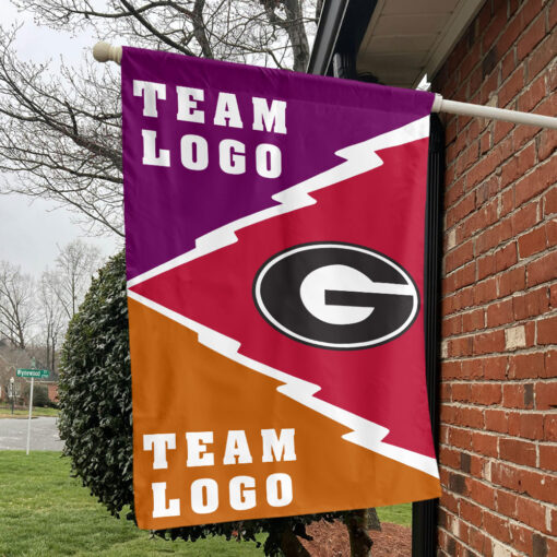 Bulldogs vs Custom Team House Divided Flag, Custom Spirit Flag