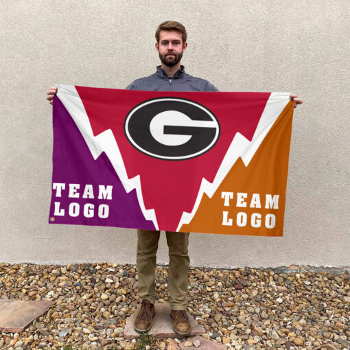 Bulldogs vs Custom Team House Divided Flag, Custom Spirit Flag