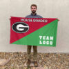 Bulldogs vs Custom Team House Divided Flag, Custom Team Flag 2 Bulldogs vs Custom Team House Divided Flag, Custom Team Flag