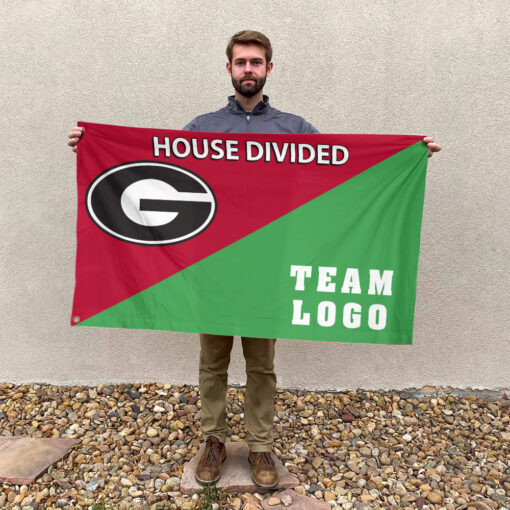 Bulldogs vs Custom Team House Divided Flag, Custom Team Flag Bulldogs vs Custom Team House Divided Flag, Custom Team Flag