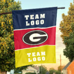 Bulldogs vs Custom Team House Divided Flag, Custom Two Team Flag