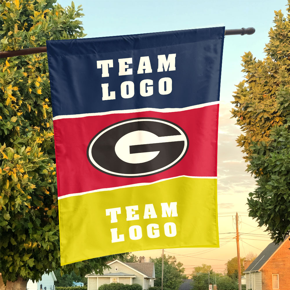 Bulldogs vs Custom Team House Divided Flag, Custom Two Team Flag Bulldogs vs Custom Team House Divided Flag, Custom Two Team Flag