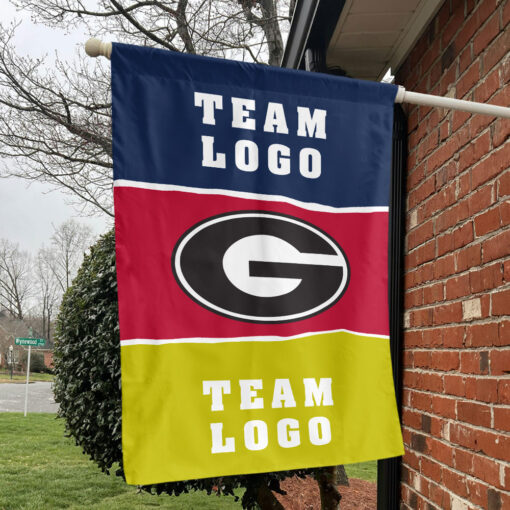 Bulldogs vs Custom Team House Divided Flag, Custom Two Team Flag Bulldogs vs Custom Team House Divided Flag, Custom Two Team Flag