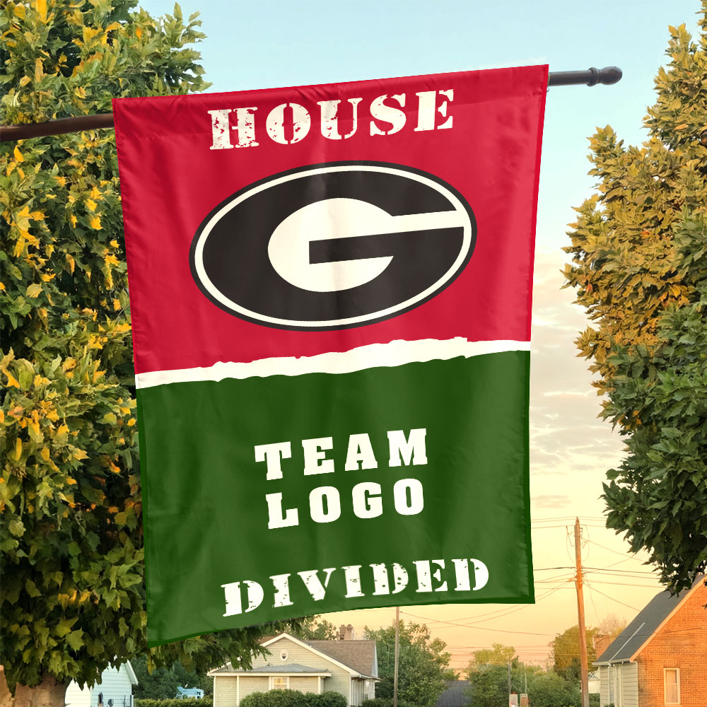 Bulldogs vs Custom Team House Divided Flag, NCAA College Flag Bulldogs vs Custom Team House Divided Flag, NCAA College Flag