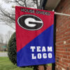 Bulldogs vs Custom Team House Divided Flag, NCAA Custom Flag 1 Bulldogs vs Custom Team House Divided Flag, NCAA Custom Flag