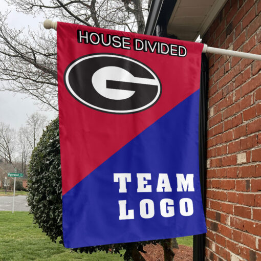 Bulldogs vs Custom Team House Divided Flag, NCAA Custom Flag Bulldogs vs Custom Team House Divided Flag, NCAA Custom Flag