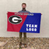 Bulldogs vs Custom Team House Divided Flag, NCAA Custom Flag 2 Bulldogs vs Custom Team House Divided Flag, NCAA Custom Flag