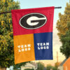 Bulldogs vs Custom Team House Divided Flag, NCAA Game Day Flag