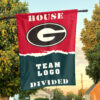 Bulldogs vs Custom Team House Divided Flag, NCAA House Flag