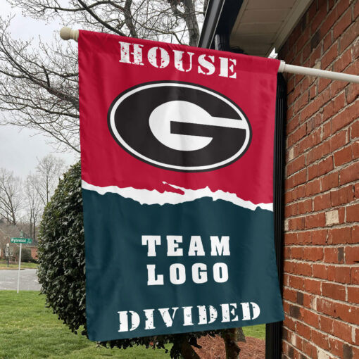 Bulldogs vs Custom Team House Divided Flag, NCAA House Flag Bulldogs vs Custom Team House Divided Flag, NCAA House Flag