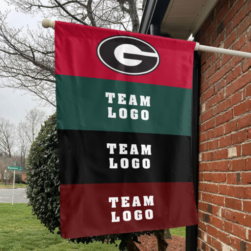 Bulldogs vs Custom Team House Divided Flag, NCAA Rival Flag Bulldogs vs Custom Team House Divided Flag, NCAA Rival Flag