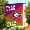 Bulldogs vs Custom Team House Divided Flag, NCAA Spirit Flag