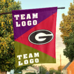 Bulldogs vs Custom Team House Divided Flag, NCAA Spirit Flag