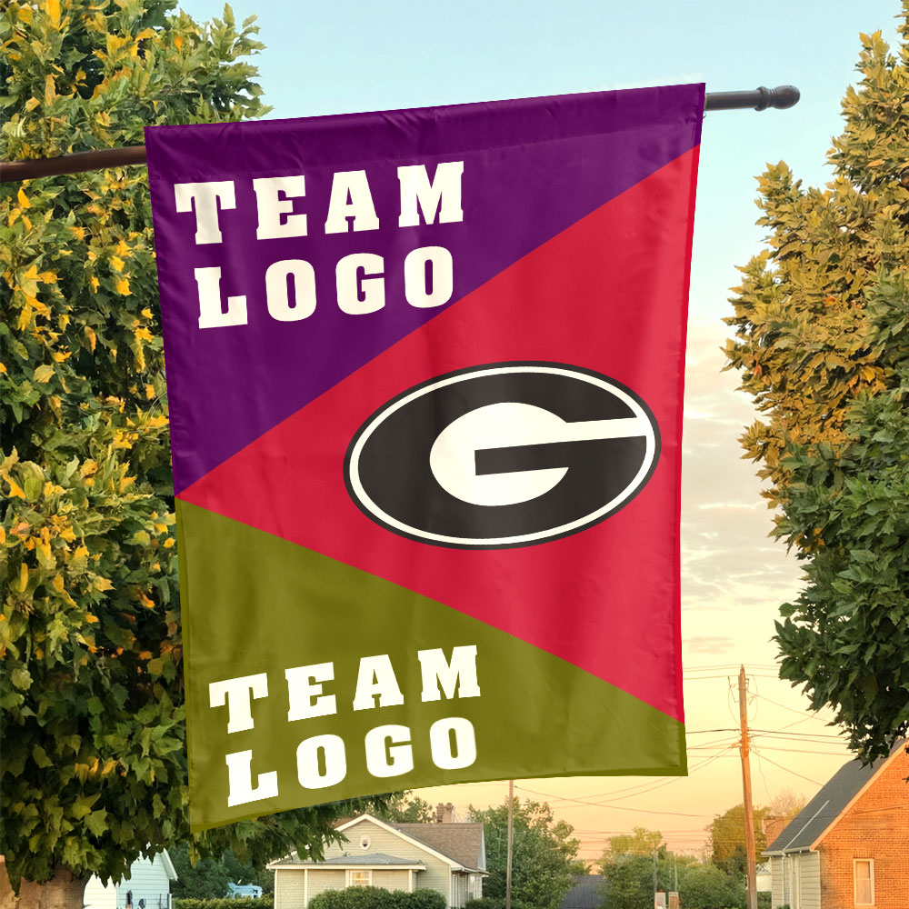 Bulldogs vs Custom Team House Divided Flag, NCAA Spirit Flag Bulldogs vs Custom Team House Divided Flag, NCAA Spirit Flag