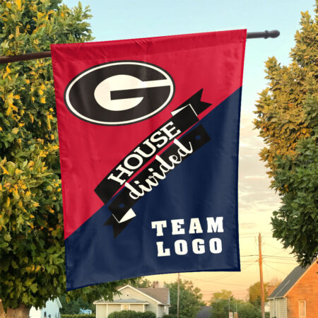 Bulldogs vs Custom Team House Divided Flag, NCAA Team Flag