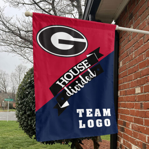 Bulldogs vs Custom Team House Divided Flag, NCAA Team Flag Bulldogs vs Custom Team House Divided Flag, NCAA Team Flag