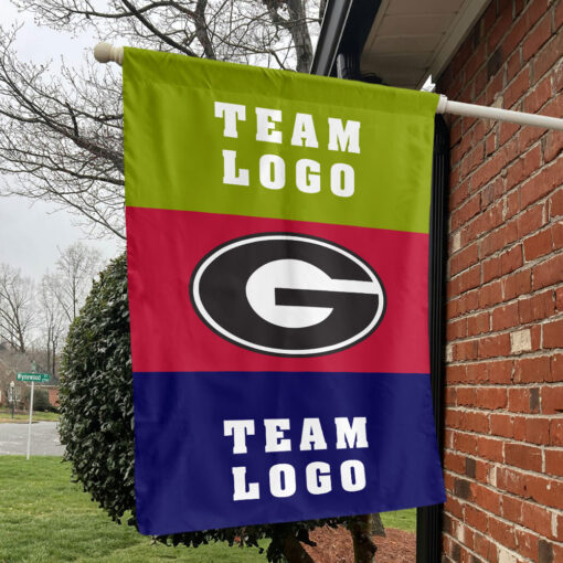 Bulldogs vs Custom Team House Divided Flag, NCAA Two Team Flag Bulldogs vs Custom Team House Divided Flag, NCAA Two Team Flag