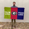 Bulldogs vs Custom Team House Divided Flag, NCAA Two Team Flag 2 Bulldogs vs Custom Team House Divided Flag, NCAA Two Team Flag